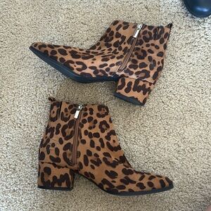Cheetah booties size 6&1/2